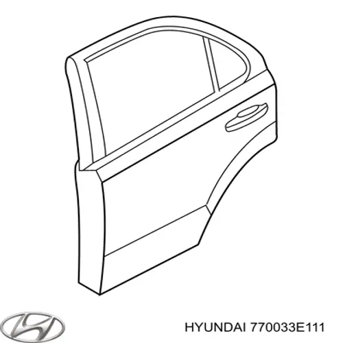 Купить 770033E111 Hyundai/Kia Дверь задняя