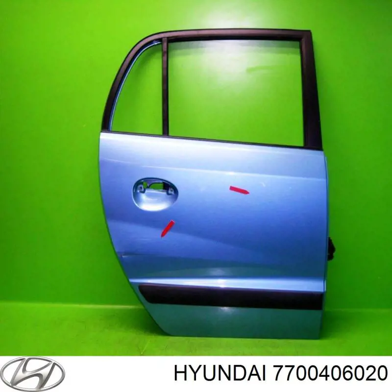 Porta traseira direita para Hyundai Atos (MX)