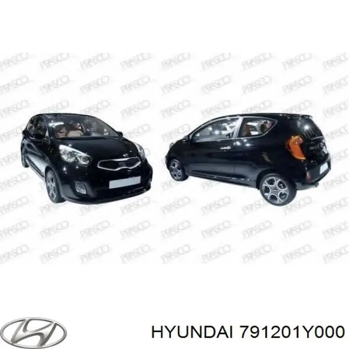 Купить 791201Y000 Hyundai/Kia Завеса капота правая