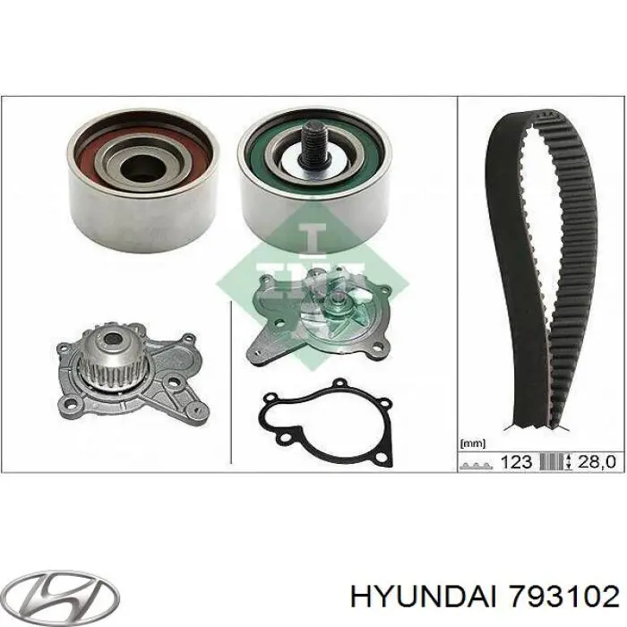 793102 Hyundai/Kia петля двери передней левой