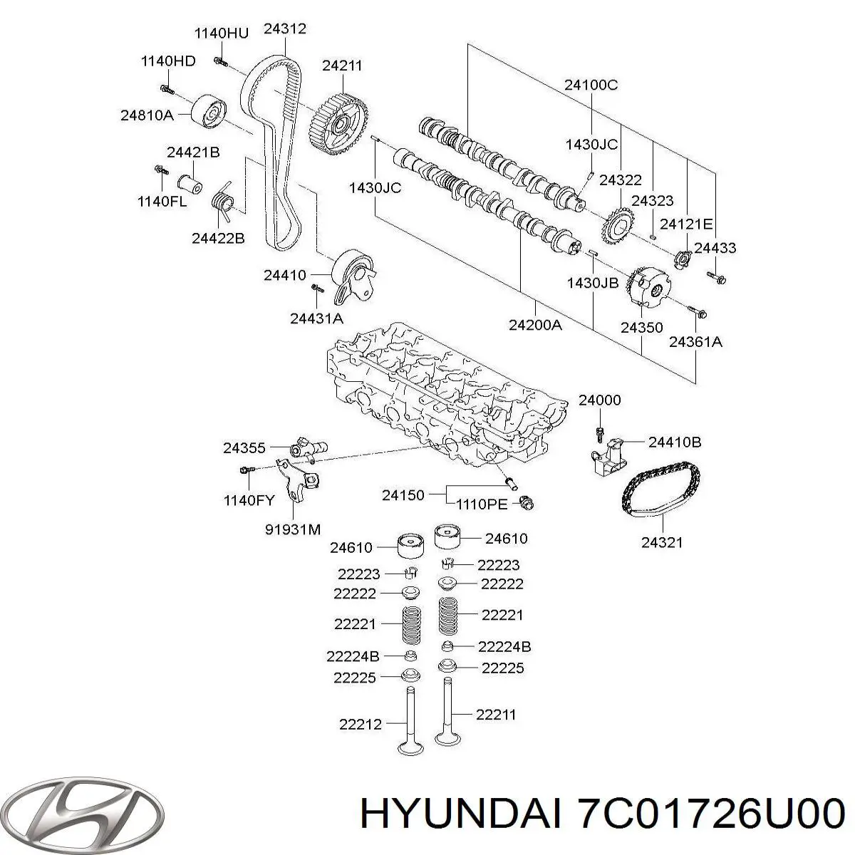 Árvore distribuidora de motor Hyundai/Kia 7C01726U00 preço, a partir de 145,66 USD