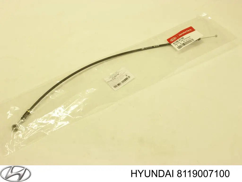 8119007100 Hyundai/Kia трос открывания капота передний