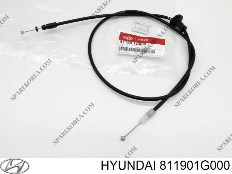 Купить 811901G000 Hyundai/Kia Трос открывания капота задний