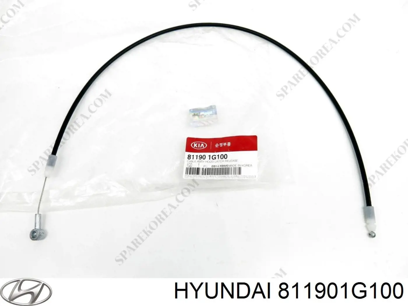 811901G100 Hyundai/Kia cabo dianteiro de abertura da capota