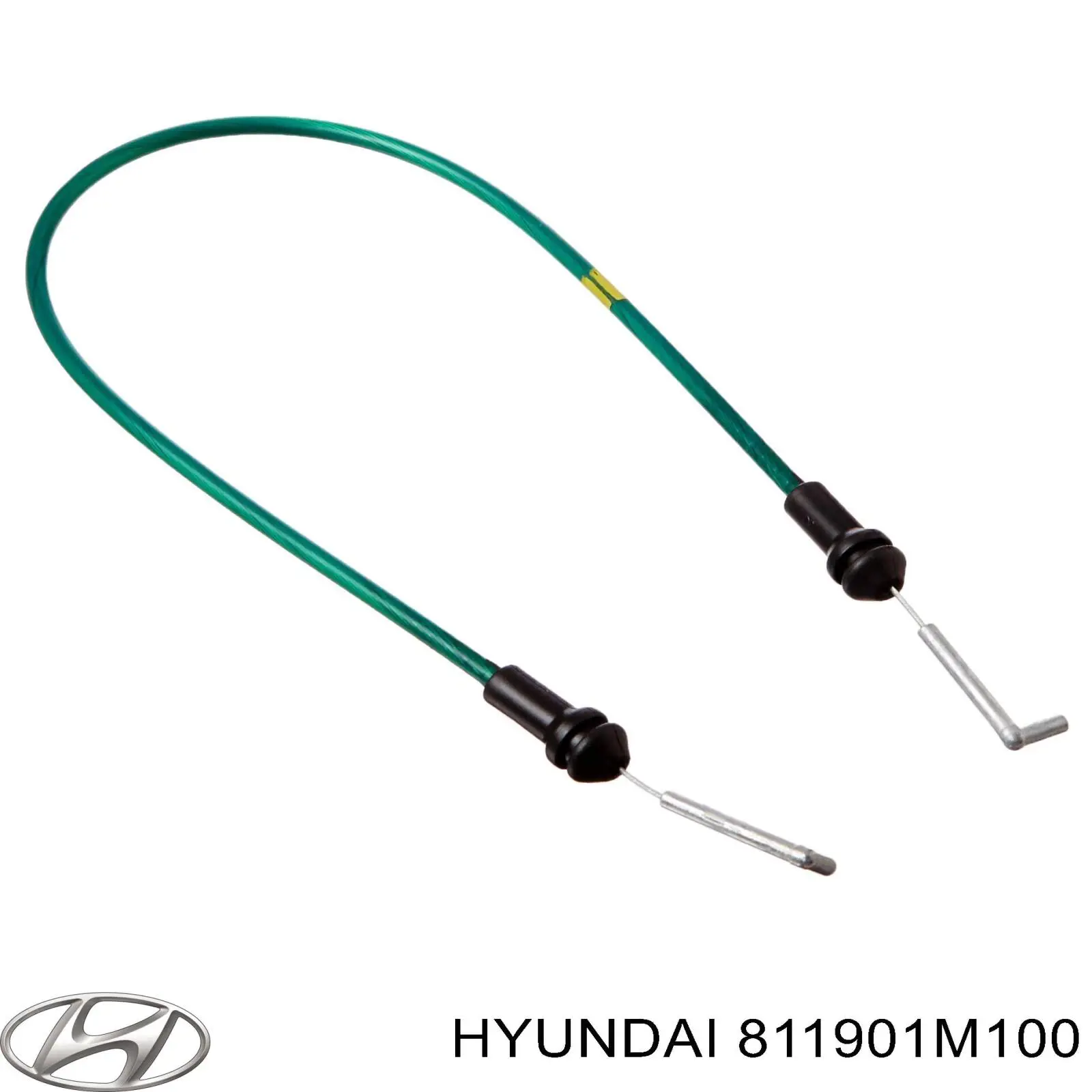 811901M100 Hyundai/Kia Трос открывания капота передний