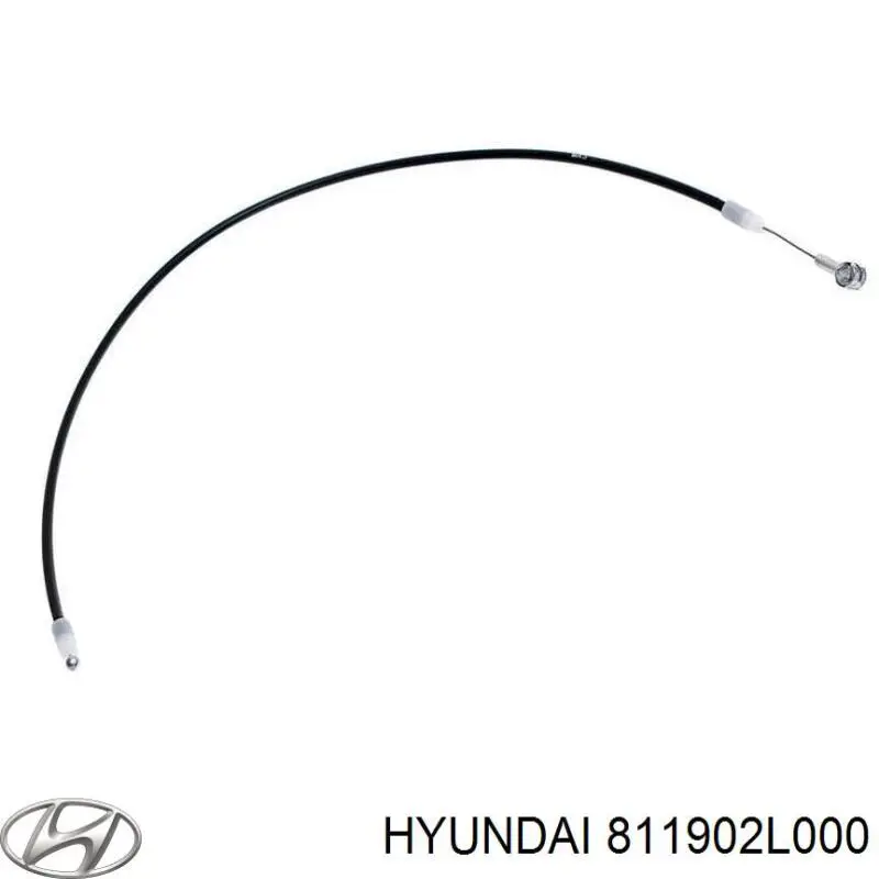 811902L000 Hyundai/Kia cabo traseiro de abertura da capota