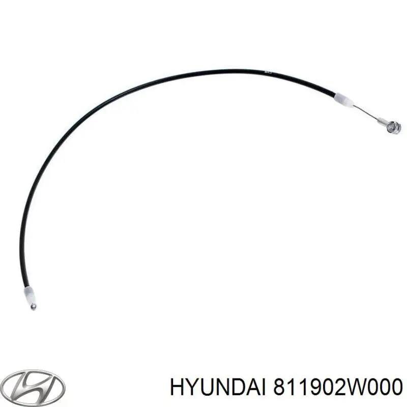 Трос открывания капота задний на Hyundai Santa Fe III 