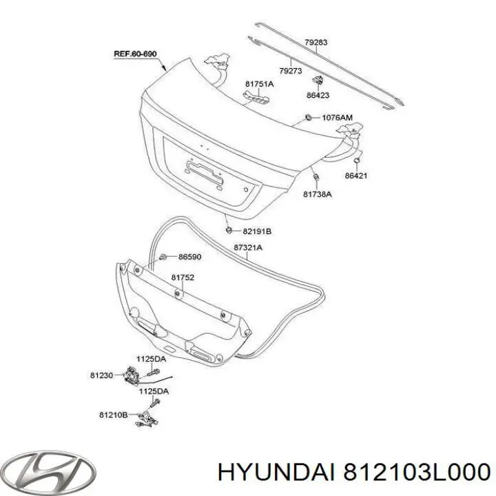  812103L000 Hyundai/Kia