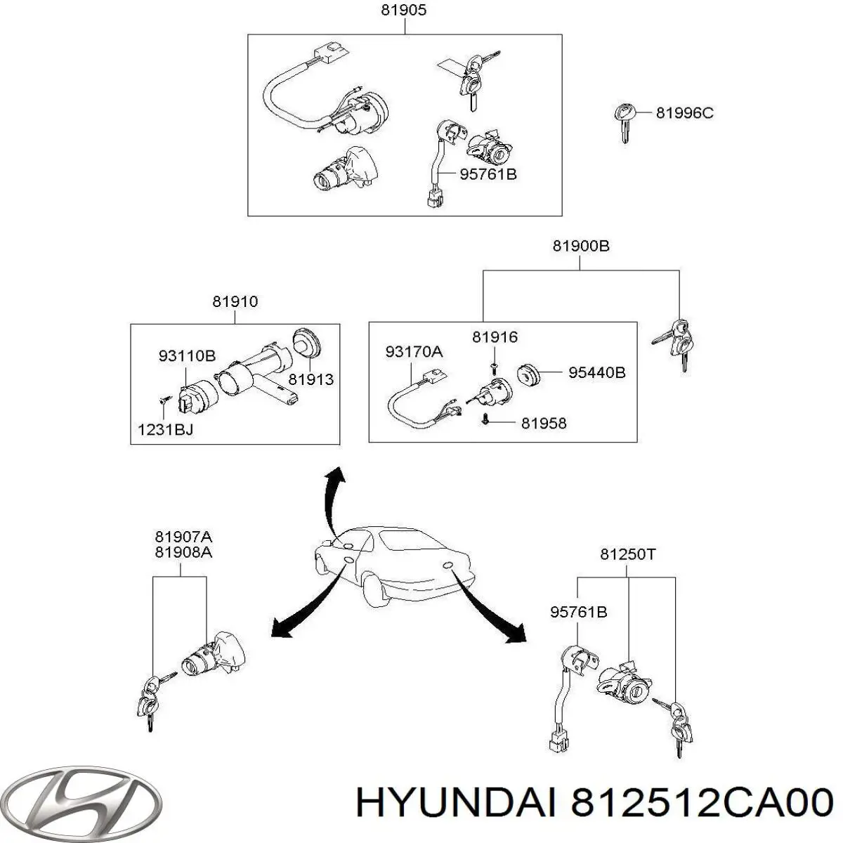  812512CA00 Hyundai/Kia