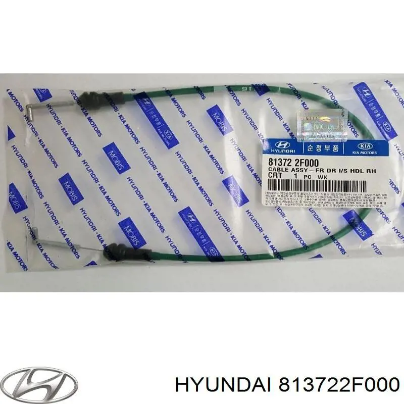 813722F000 Hyundai/Kia cabo (pedal de abertura do fecho da porta dianteira direita)