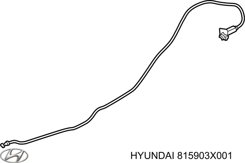 Трос открывания лючка бензобака на Hyundai Elantra MD