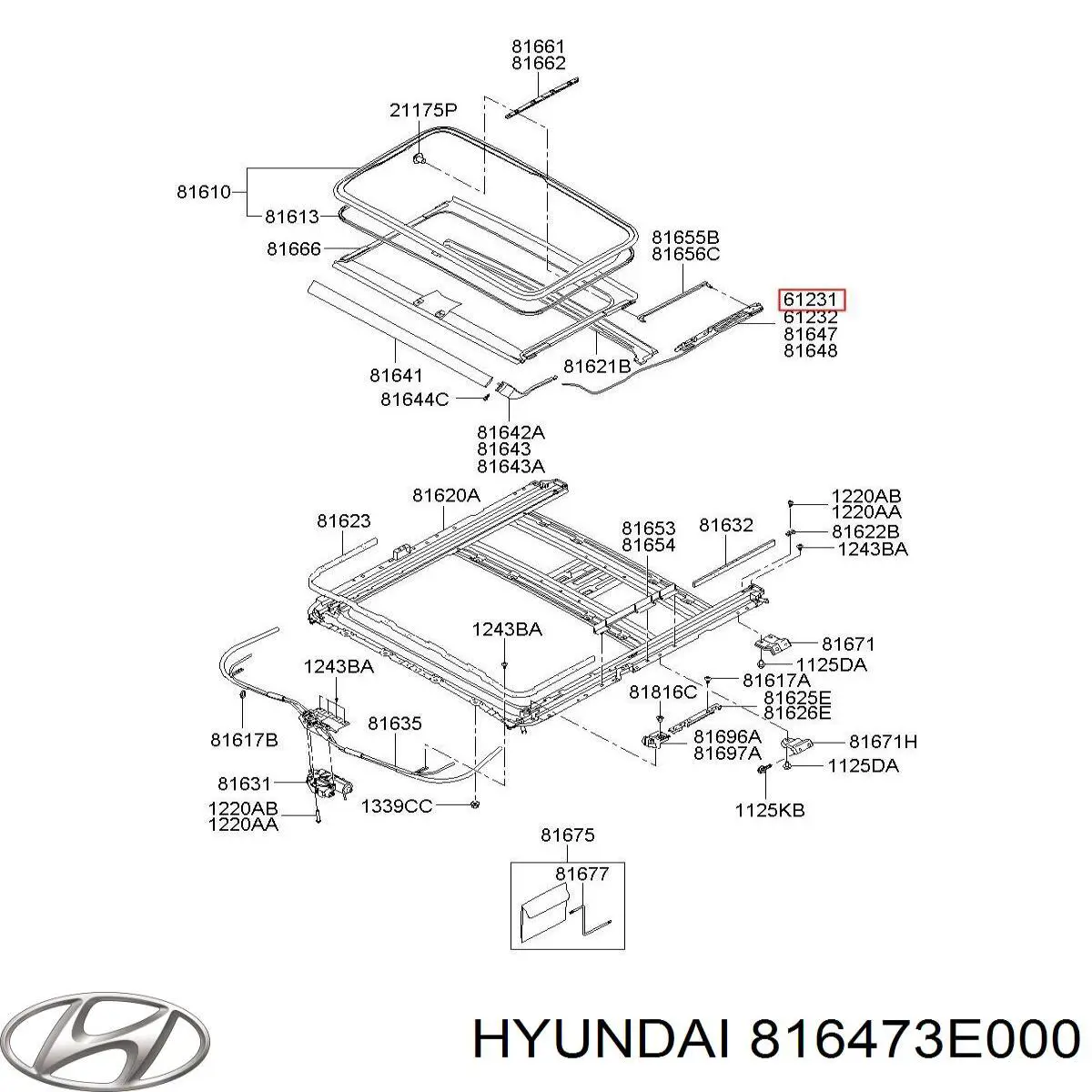  816473E001 Hyundai/Kia