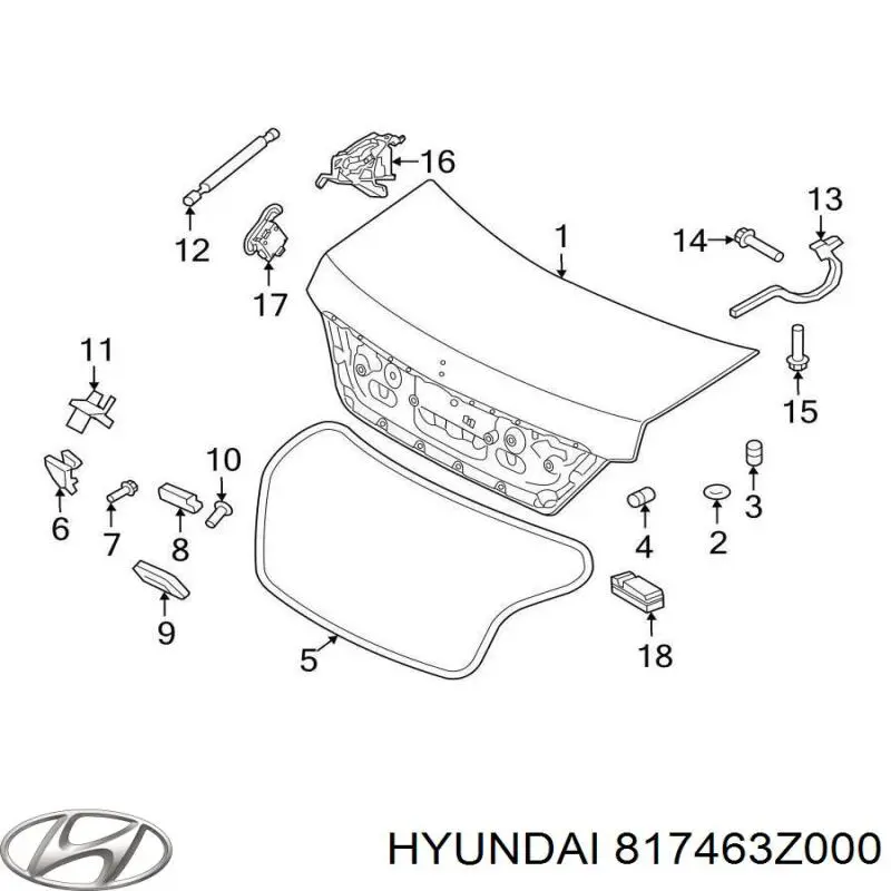  Hyundai/Kia 817463Z000 цена, от 16.60 USD