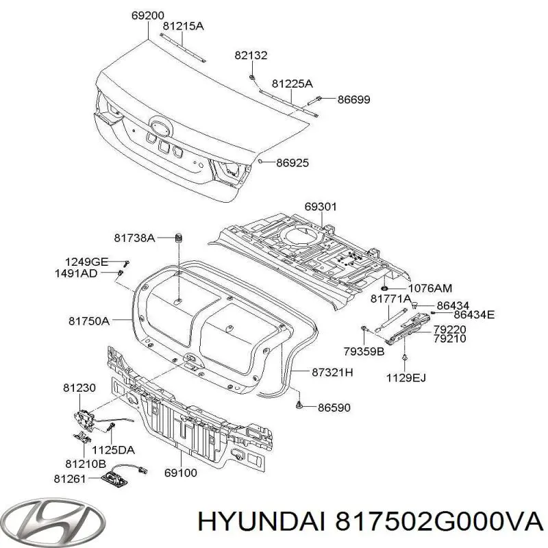  Hyundai/Kia 817502G000VA цена, от 11.40 USD