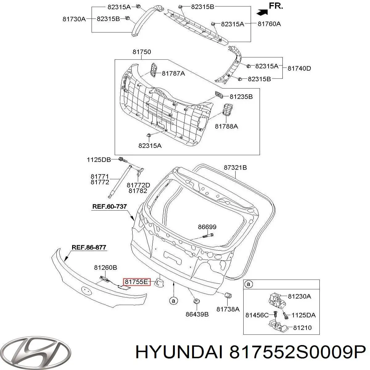  Hyundai/Kia 817552S0009P цена, от 85.56 USD