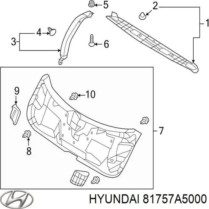  Hyundai/Kia 81757A5000 цена, от 1.27 USD