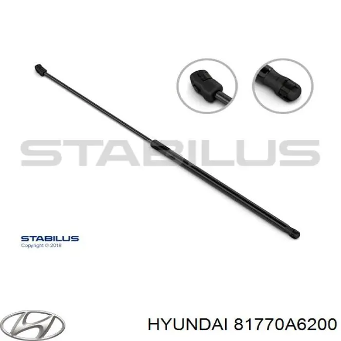 Amortecedor de tampa de porta-malas (de 3ª/5ª porta traseira) para Hyundai I30 (GDH)