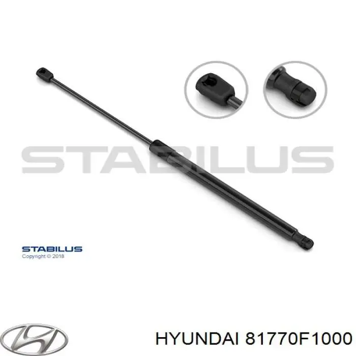 81770D9000 Hyundai/Kia amortecedor de tampa de porta-malas (de 3ª/5ª porta traseira)