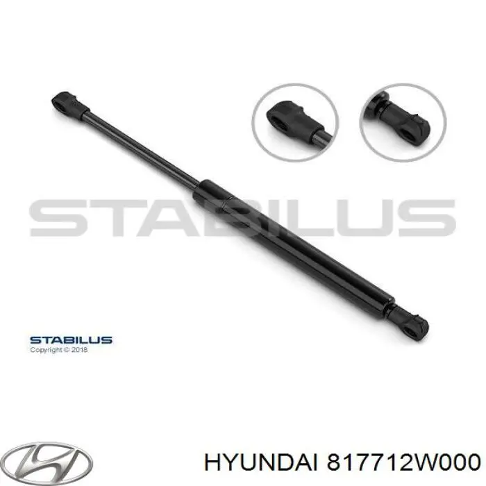 817712W000 Hyundai/Kia amortecedor de tampa de porta-malas (de 3ª/5ª porta traseira)