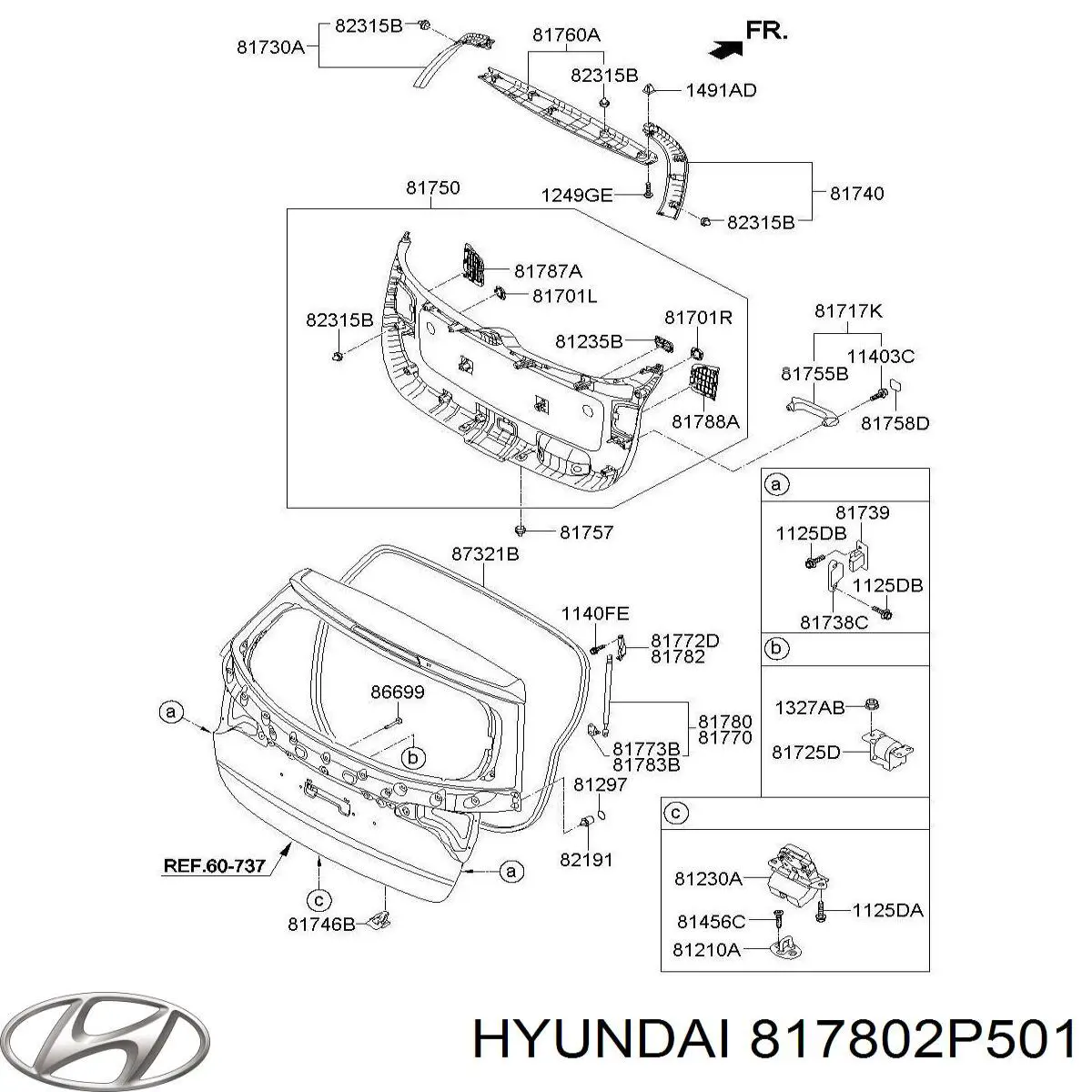 817802P501 Hyundai/Kia амортизатор багажника