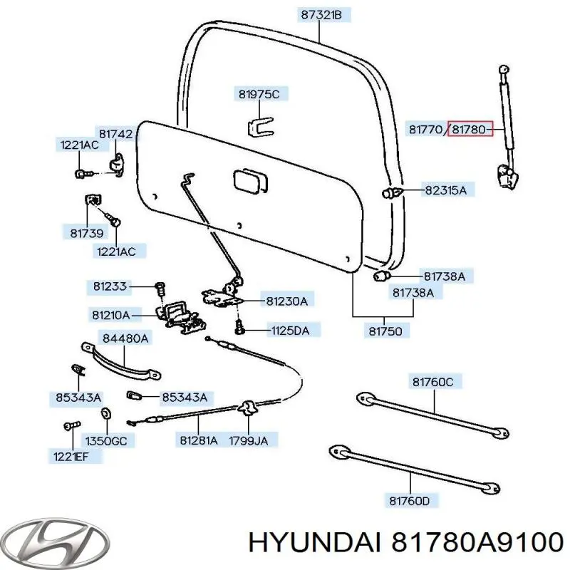  Амортизатор багажника KIA Sedona 