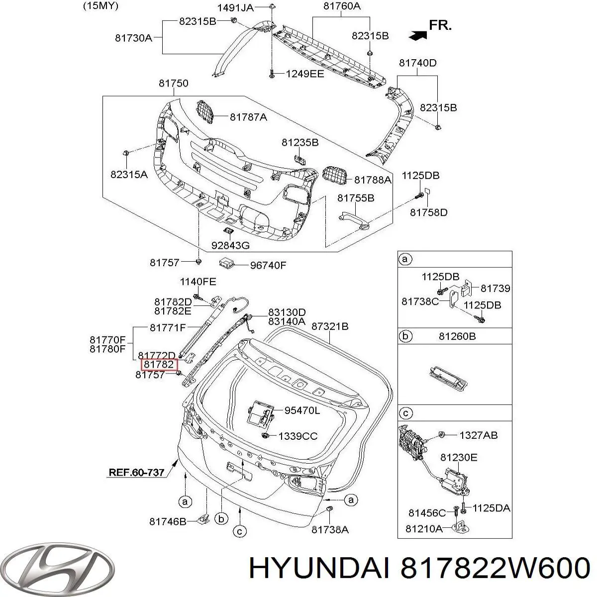  817822W600 Hyundai/Kia