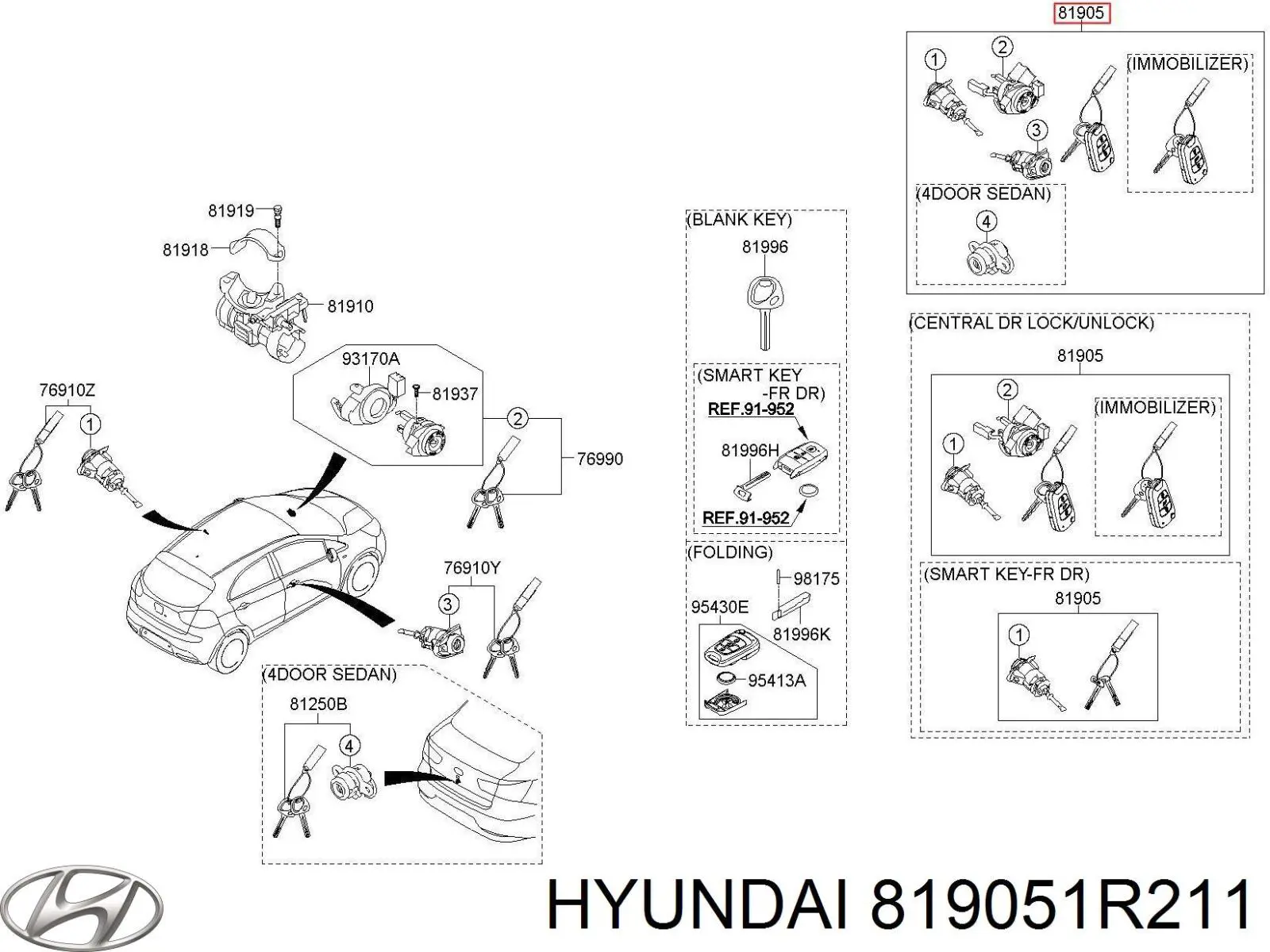  Hyundai/Kia 819051R211 цена, от 126.69 USD