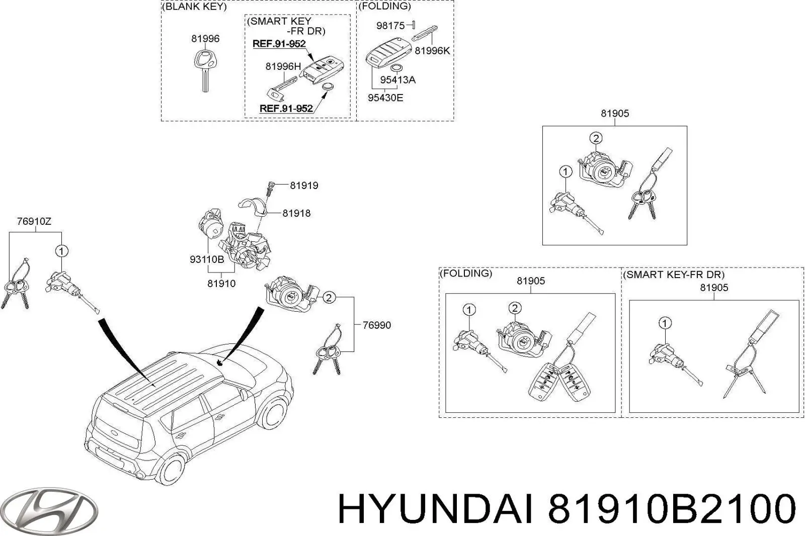  81910B2100 Hyundai/Kia