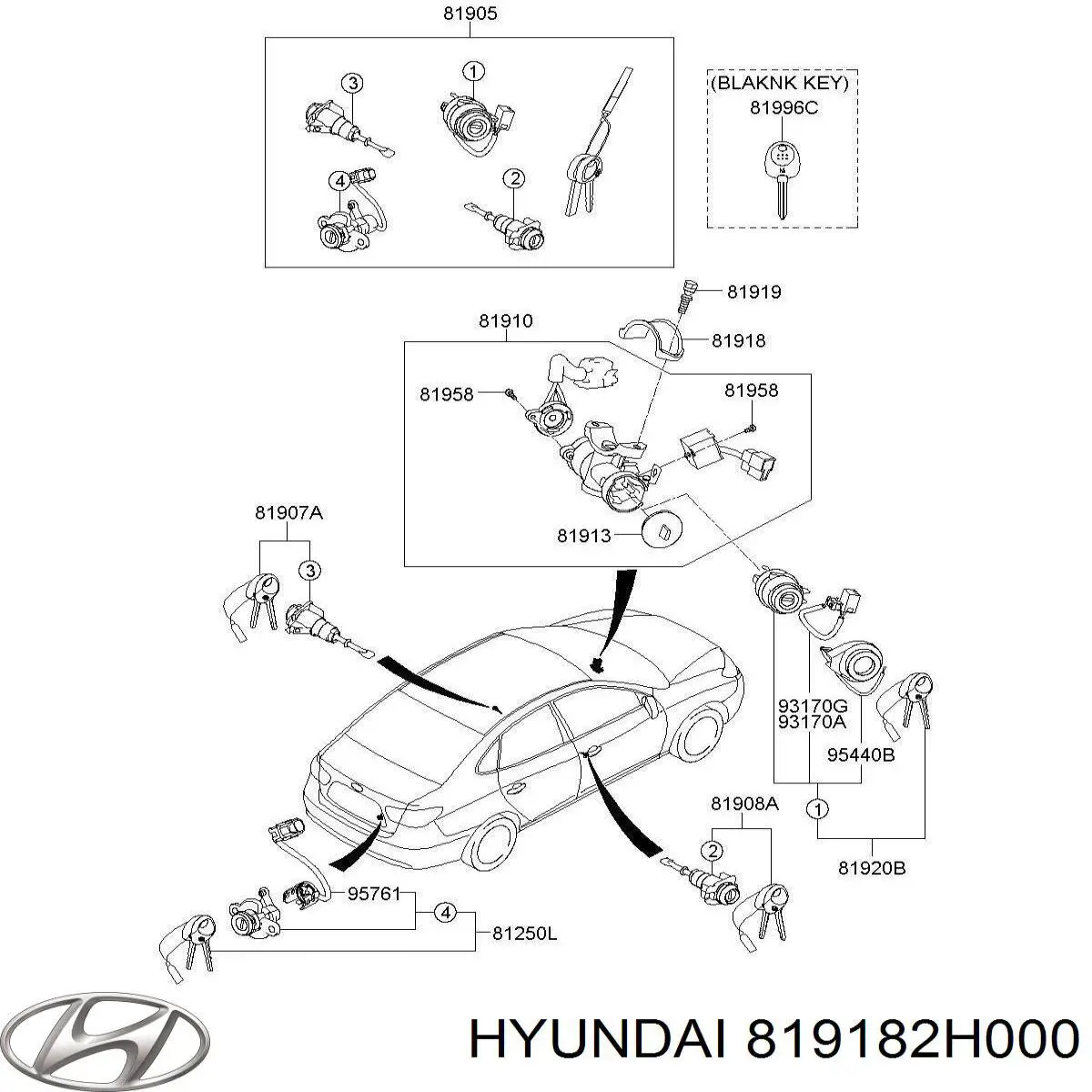  819182H000 Hyundai/Kia