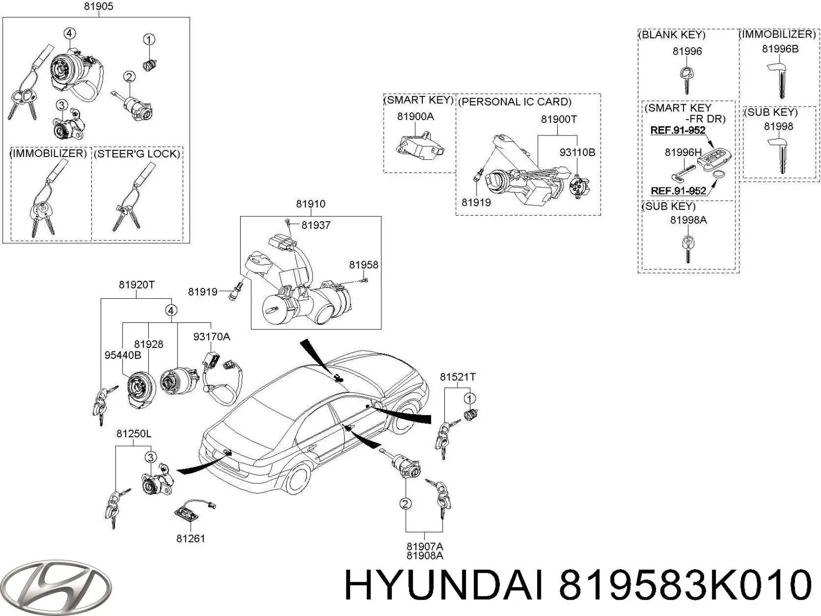  Hyundai/Kia 819583K010 цена, от  USD