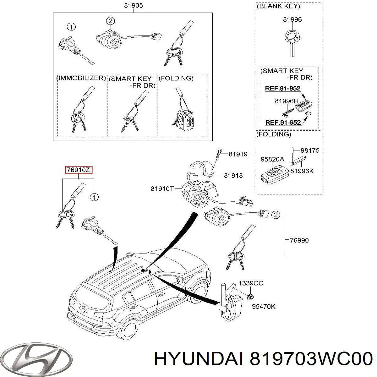  Hyundai/Kia 819703WC00 цена, от 44.34 USD
