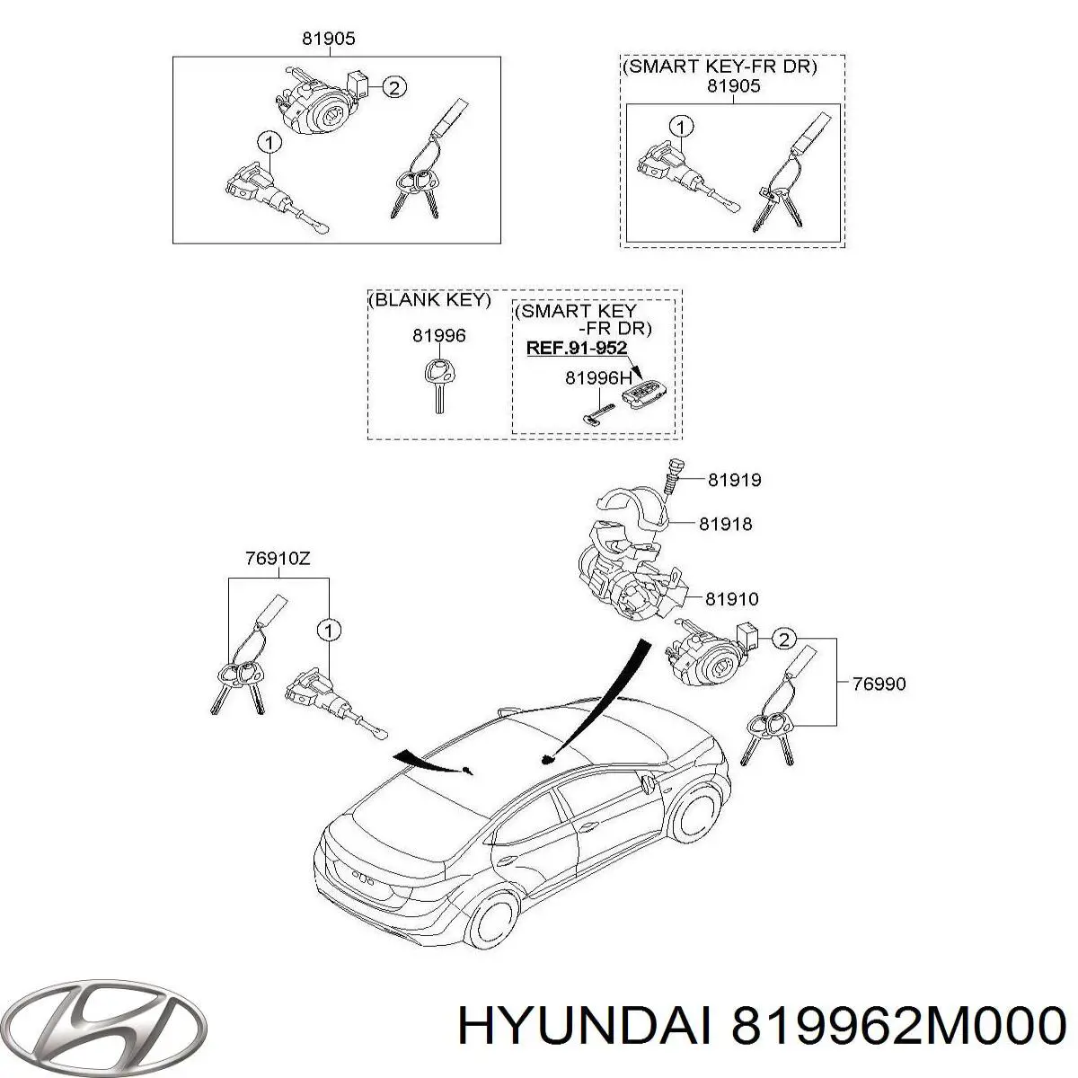  819962M000 Hyundai/Kia