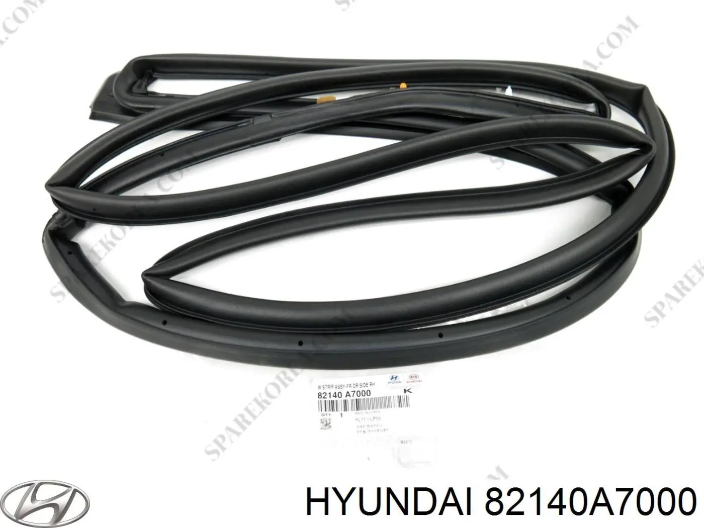 82140A7000 Hyundai/Kia уплотнитель двери передней правой (на двери)