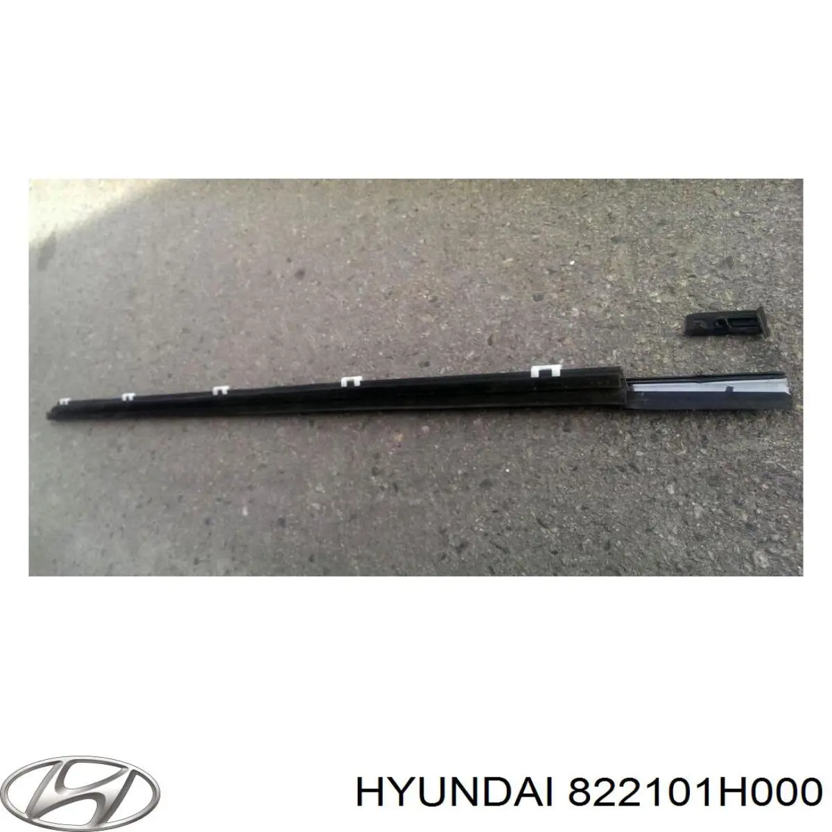 Уплотнитель стекла передней левой двери, внешний (планка) Hyundai/Kia 822101H000 цена, от 12.67 USD