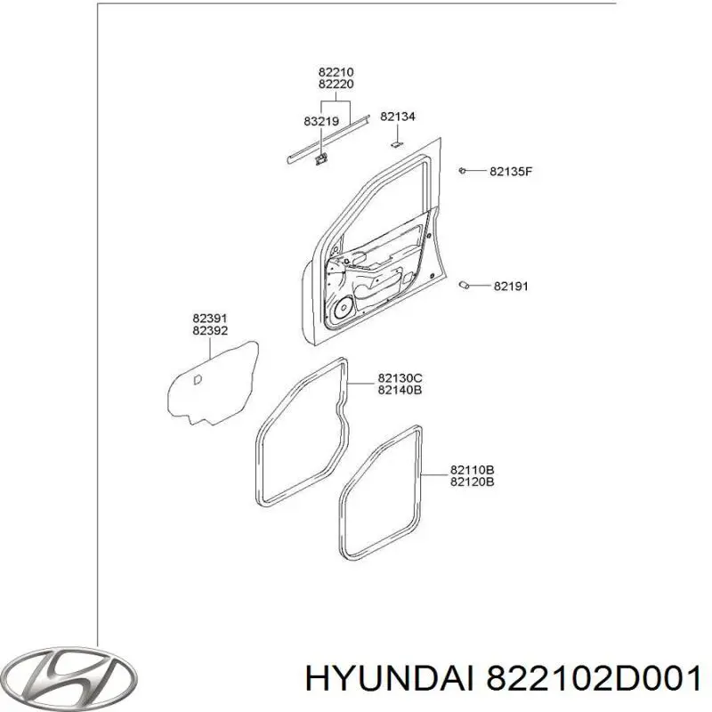  822102D001 Hyundai/Kia