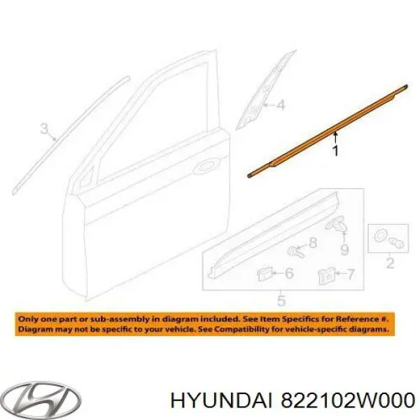  822102W000 Hyundai/Kia