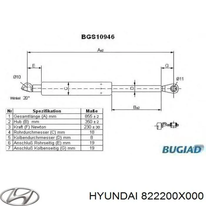 822200X000 Hyundai/Kia moldura de vidro deslizante da porta dianteira direita