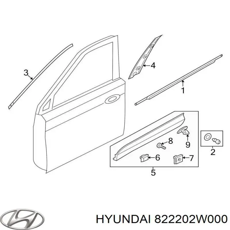 822202W000 Hyundai/Kia 