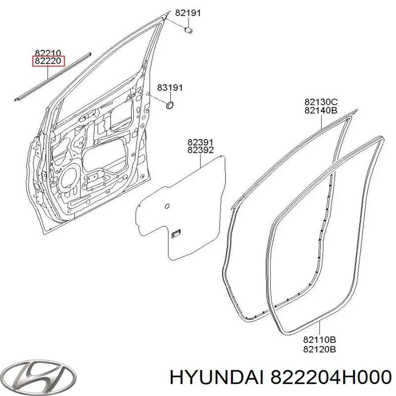 822204H000 Hyundai/Kia 