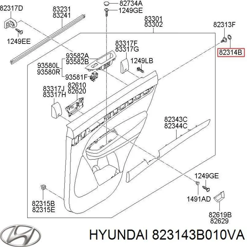 Купить 823143B010VA Hyundai/Kia 