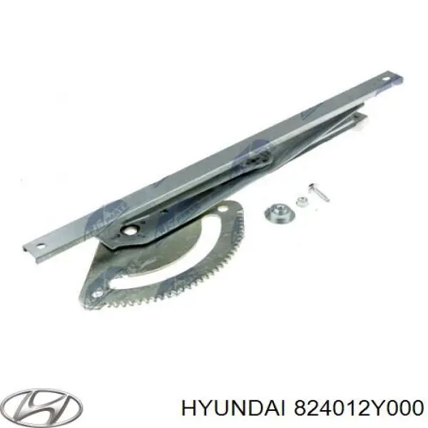 824012Y000 Hyundai/Kia mecanismo de acionamento de vidro da porta dianteira esquerda