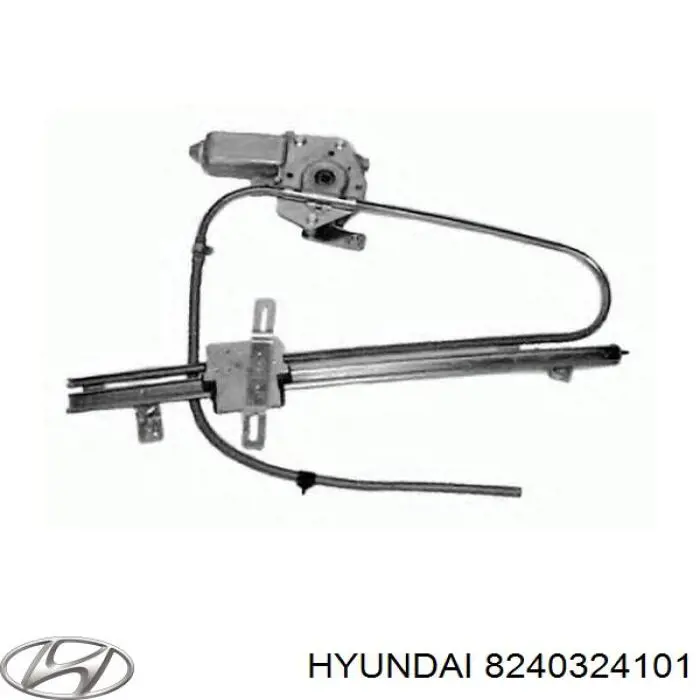 Механизм стеклоподъемника двери передней левой на Hyundai Pony 