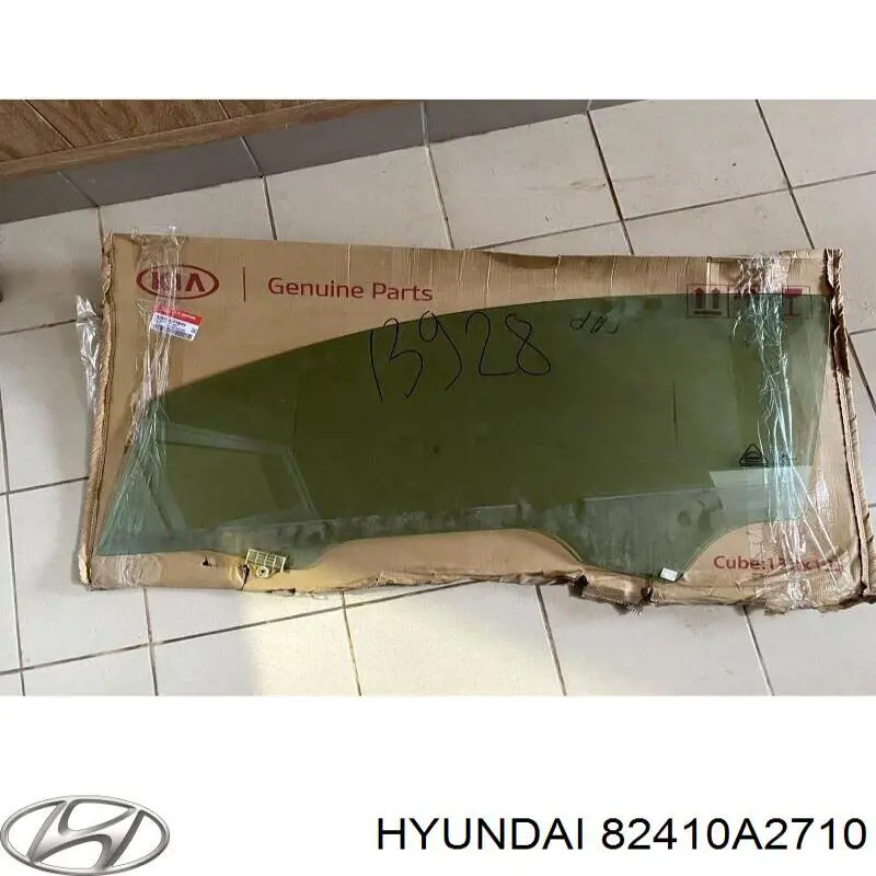 82410A2710 Hyundai/Kia vidro da porta dianteira esquerda