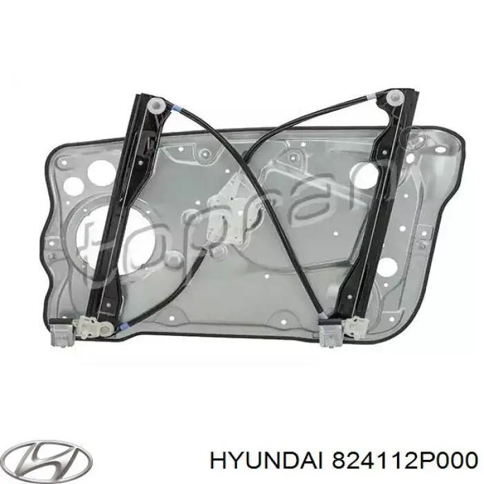 824112P000 Hyundai/Kia vidro da porta dianteira esquerda