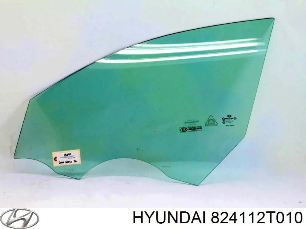 Стекло двери передней левой Hyundai/Kia 824112T010