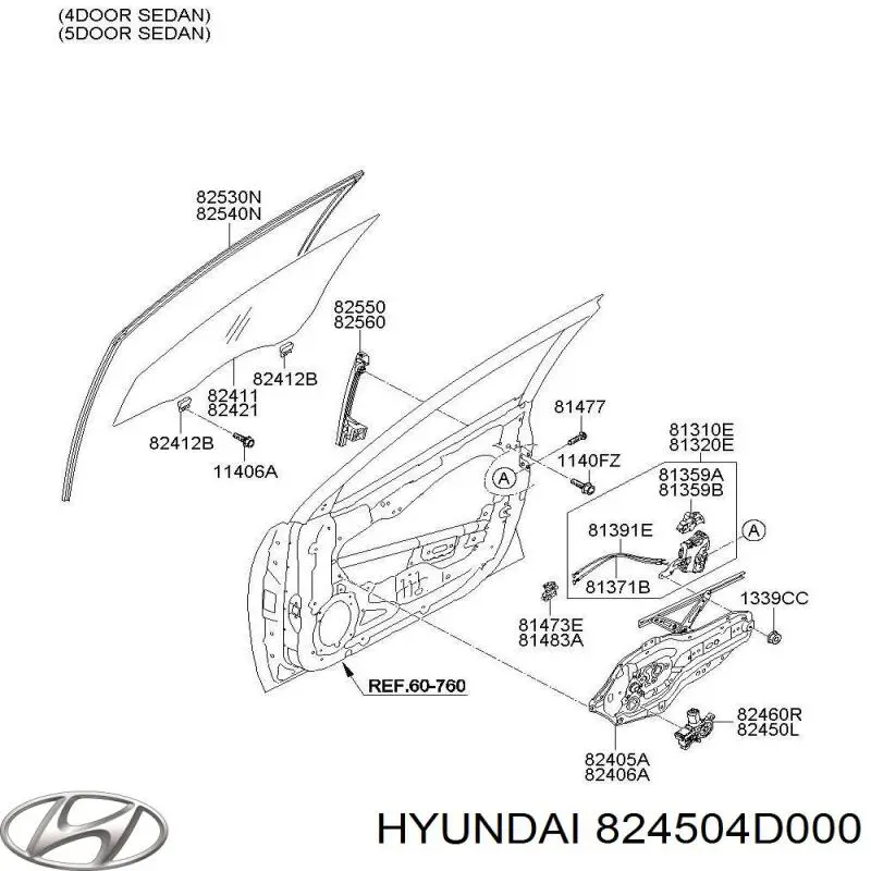 Мотор стеклоподъемника водительской двери Hyundai/Kia 824504D000 цена, от 34.32 USD