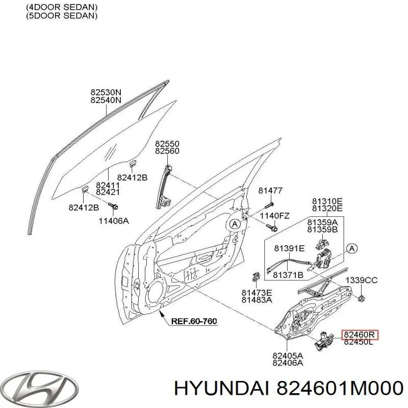 Мотор стеклоподъемника двери передней правой Hyundai/Kia 824601M000 цена, от 3.81 USD