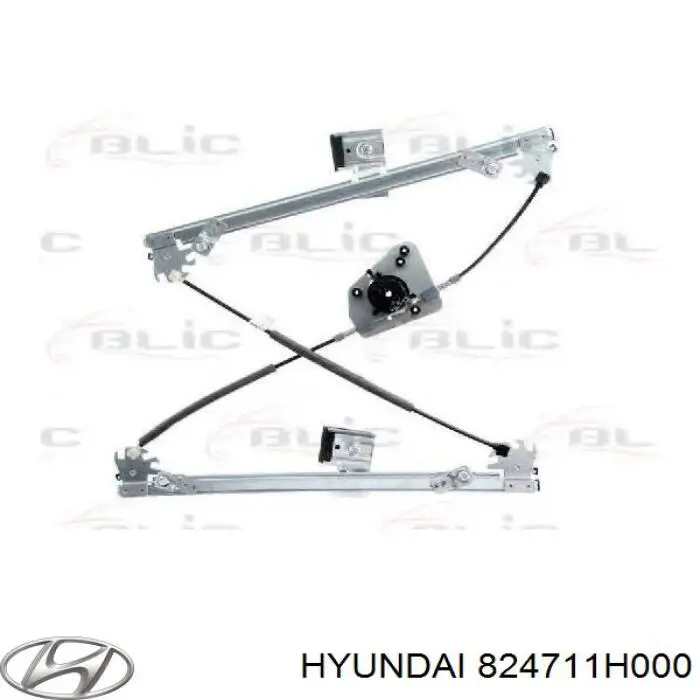 824711H000 Hyundai/Kia mecanismo de acionamento de vidro da porta dianteira esquerda