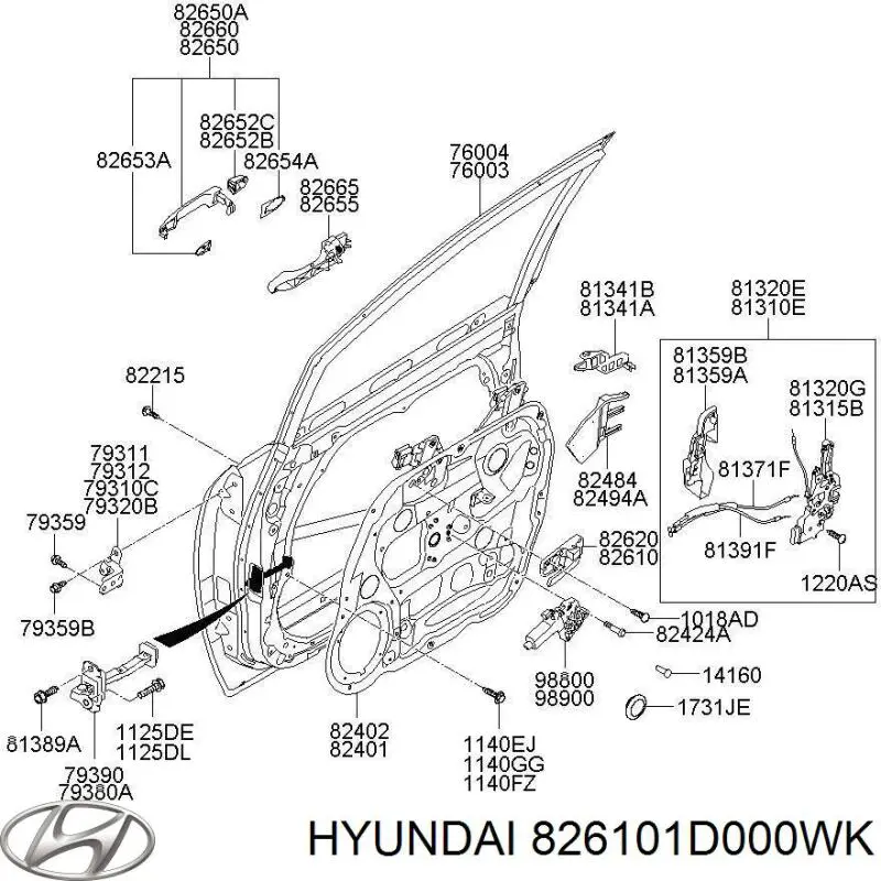 826101D000WK Hyundai/Kia 