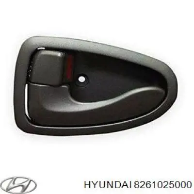 8261025000 Hyundai/Kia maçaneta interna dianteira/traseira da porta esquerda